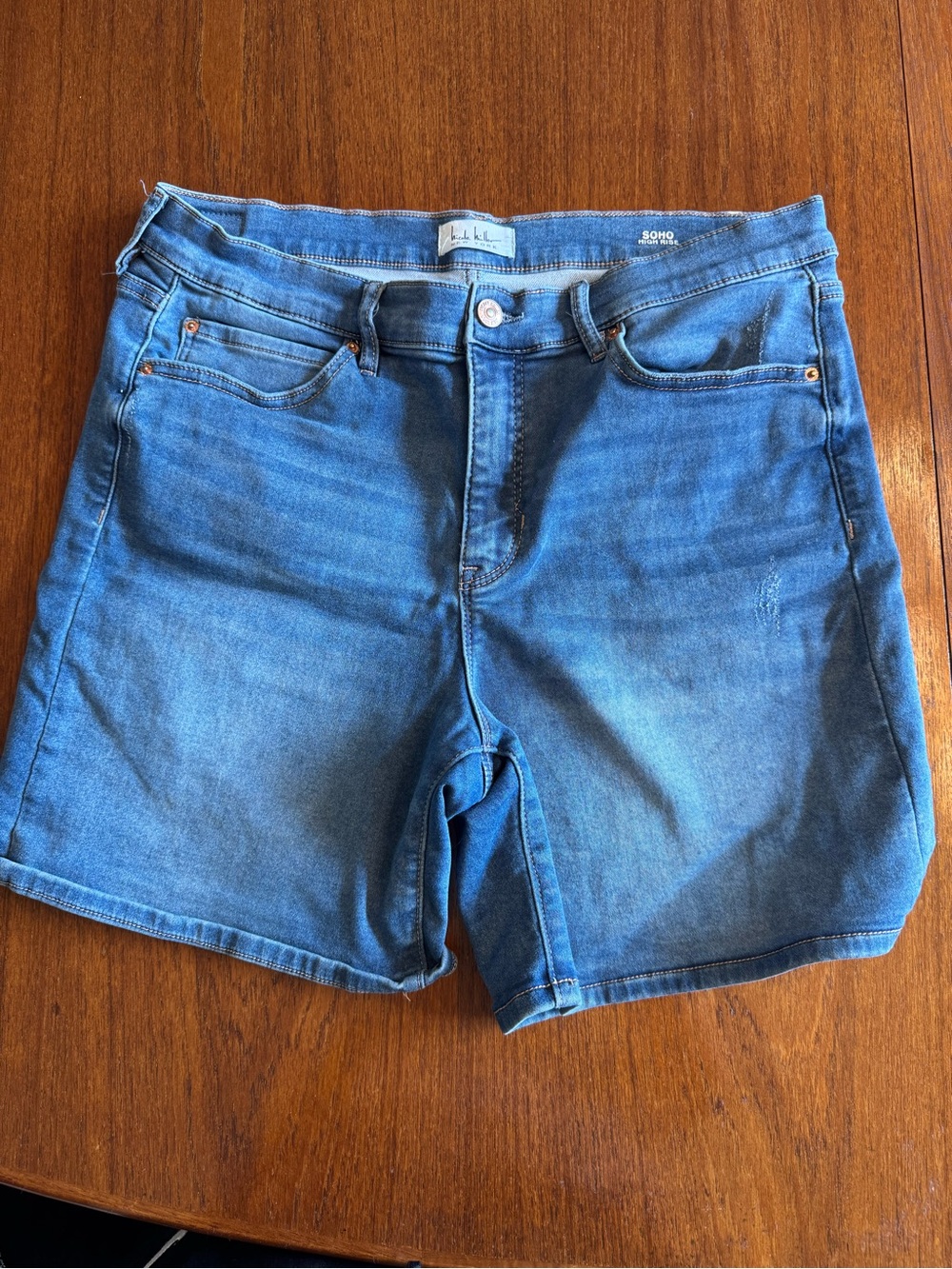 Nicole Miller SoHo High Rise Blue Denim Shorts 12